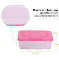 Miniatyrbild 5 av 9: 80 Wipe Wet Tissue Box Enkelt att använda Återanvändbart case för förvaring av vävnad Red