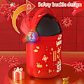 Miniatyrbild 4 av 11: 12 hål Spaceman Firework Bubble Machine Rolig läcksäker bubbla blåser leksak för barn Red