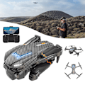 Miniatyrbild 4 av 11: Vikbar trippellins kamera-drönare Optical Flows Positionering Quadcopters för nybörjare Grey 1 battery
