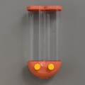 Miniatyrbild 4 av 10: Väggmonterad risbehållare Klar dispenser Press för att dispensera Delad design Förseglad spannmålshinktank Köksförvaring Blue