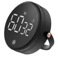 Kökstimer Stor LED Magnetisk Digital Nedräkning Nedräkningstimer Visuella Timers För Bakning Studera Black