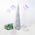 Miniatyrbild 1 av 10: Konstgjord julgran Tinsel Pull Up Tree Ornament DIY Xmas Party Dekoration För Hem Vardagsrum Bar Silver