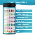 Miniatyrbild 7 av 9: 7 i 1 100 st Pool Test Strips Multi-Purpose Exakt testpapper för Spa Hot Tub