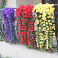 Miniatyrbild 3 av 10: Levande konstgjord hängande orkidé Gäng Siden Lång hängande Bush Blommor Sträng Bröllopsfest Heminredning Yellow