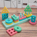 Miniatyrbild 5 av 10: Geometrisk form Matchande block Tänkande logik Träningsleksaker för pojkar Flickor Barn Square