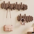 Miniatyrbild 4 av 11: Träpiano Klädhängare Väggmonterad Klädhängare Flerfunktionell Fällbar Hängare Estetisk Rum Dekor Beech 6 Hooks