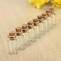 Miniatyrbild 7 av 9: 10 st 1 ml liten liten klar kork glasflaskor injektionsflaskor för bröllop juldekoration julklappar