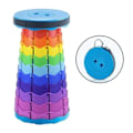 Miniatyrbild 1 av 11: Bärbar Teleskopisk Fällbar Pall Lätt Bärbar Stol För Utomhuscamping RGB Blue