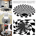 Miniatyrbild 3 av 10: Vortex Illusion Matta 3D Trap Effekt Utskrift Matta Sovrum Vardagsrum Studierum Golvmatta 40*60cm