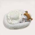 Miniatyrbild 5 av 10: Söt simulering sovande katt/hund plyschdocka med bo som andas fluffig katt/hund födelsedagsjulklapp till barn C
