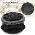 Miniatyrbild 8 av 8: Vinter varm mössa Halsdukshandskar set Unisex vinter varm stickad mössa Halshandske för män kvinnor Black Without Label Three piece Suit