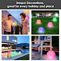 Miniatyrbild 3 av 8: LED-ljus 16 färger självlysande badboll inomhus utomhus dekorativa bollar för trädgård poolside