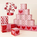 Miniatyrbild 6 av 8: 2024 Valentine studsar Röd paketlåda Vikbar Fashionabla studsar Röda kuvert för present 18 Boxs