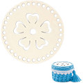 Miniatyrbild 1 av 10: 2 ST Träplattor för stickning Virkad vävd korgpåse Botten/ Cap Vävning Craft Shaper med hål för DIY 6