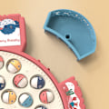 Miniatyrbild 10 av 10: Multifunktionell roterbar magnetisk fiskeleksak Cool interaktiv leksak Födelsedagspresent Red 15 Pieces