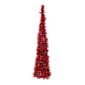 Miniatyrbild 1 av 7: 1,5 M julgransprydnad Infällbar fashionabel julgransdekoration för juldekoration Red 1.5m