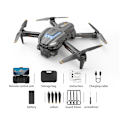 Miniatyrbild 1 av 11: Vikbar trippellins kamera-drönare Optical Flows Positionering Quadcopters för nybörjare Carbon 1 battery