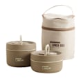 Miniatyrbild 1 av 11: Bärbar isolerad lunchbehållare Set Multi-Layer Combination Picknick Lunch Box Brown 2 Layer