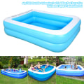 Miniatyrbild 2 av 10: Uppblåsbar pool Uppblåsbar barnpool Fullstor familjeloungepool för baby Barn Vuxna Trädgård Bakgård 128cm