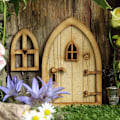 Miniatyrbild 2 av 10: Fairy Dörr och Fönster Set För Träd Miniatyr Trä Fairy Pixie Trädgård Utomhusdekor för Hem Barn 2