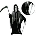 Miniatyrbild 6 av 6: Halloween Grim-Reaper Cosplay Kostym för Pojkar Temafest Rollspel Kostym Rekvisita EE371 M