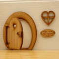Miniatyrbild 10 av 10: Fairy Tale Trädörr Dekoration Kit Dockhus Miniatyrmöbler 3D DIY Hantverk Prydnad för Utomhusgård 12