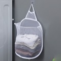Miniatyrbild 9 av 10: Hängande tvättkorg Vikbar väggmonterad badrumsduk Mesh Synlig Stor öppen topp Enkel åtkomst för rummet Gray