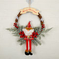 Miniatyrbild 5 av 10: Konstgjord julkrans Färgglad vacker väggfönsterdörrkrans för ytterdörrsfestdekor Elk L