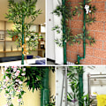 Miniatyrbild 6 av 10: Pipeline Bamboo Forest Cover Simulering Bamboo Pipeline dekorativt cover Bamboo Leaves