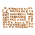 Miniatyrbild 6 av 10: 100 st Träplattor Bokstav Alfabet S Nummer Hantverk engelska ord Lowercase Mixed