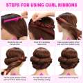 Miniatyrbild 2 av 5: Heatless Curl Ribbon för långt hår Heatless Lazy Curls Overnight Tube Curling DIY Mjukt skum hårcurl för kvinnor tjejer Rose Red