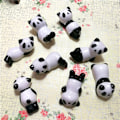 Miniatyrbild 4 av 9: 5/6/8 st Keramiska porslin Set Söta djur Ätpinnar Hållare Porslinsställ Bordsdekoration för skedgaffelborste 5 Bamboo Pandas