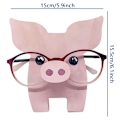 Miniatyrbild 9 av 9: Söt julglasögonhållare Trädjur Glasögonställ Rustikt solglasögonställ Piggy