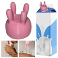 Miniatyrbild 4 av 6: Ko-Juver-Mjölkförpackningslock Rolig Boxad Mjölk Diverters Spillfri Hällpipspåsar För Mjölkflaskor 2pcs