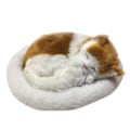 Miniatyrbild 7 av 10: Söt simulering sovande katt/hund plyschdocka med bo som andas fluffig katt/hund födelsedagsjulklapp till barn C