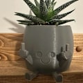Miniatyrbild 2 av 6: Funny Shape Resin blomkrukor Distinkt form Fashionabla blomkrukor för inomhusbruk White
