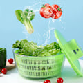 Miniatyrbild 3 av 11: Multifunktionell automatisk dehydrator för grönsakssallad elektrisk salladssnurra Green