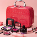 Miniatyrbild 2 av 11: 11/21 st falska sminkleksaker för flickor Bärbara tvättbara sminkleksaker för små flickor Vanity bag