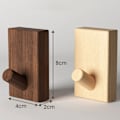 Miniatyrbild 11 av 11: Trä Väggkrok Heavy Duty Dörr Klädkrok Multifunktionell hatthängare för hemmet Black Walnut 3pcs