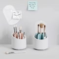 Miniatyrbild 4 av 10: Multi-Grid Desktop Pennhållare Plast Multi-funktion Roating Pennfodral Case Pen Organizer för kontors skolmaterial White