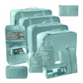 Miniatyrbild 1 av 10: 9 st/11 st enfärgad reseförvaringsväska Set Bärbar resväska Kläder packpåse för resa Blue