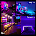 Miniatyrbild 3 av 11: RGB- set med fjärrkontroller Bluetooth-kompatibla appar Party Bröllopslampor Dekor för inomhusrum 2m