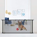 Miniatyrbild 9 av 11: Hushållens Magic Dog Gate justerbar bredd Pet staket trappa skyddsnät White 72*100cm