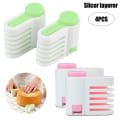 Miniatyrbild 2 av 8: 4ST Tårtutjämnare Slicer 5 olika tjocklekar Bröd Rostat bröd Skärfixator Praktiska köksprylar 4PCS