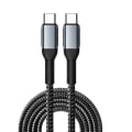 Miniatyrbilde 1 av 5: IC PD100W Hurtiglading 5A Datakabel C til C Dobbel TYPE-C med E-merke 0.5M