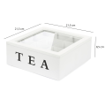 Miniatyrbild 2 av 4: Tebox Tebox i trä med 9 fack och skyltfönster - Te Ba1st