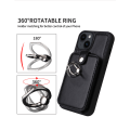 Pikkukuva 4 / 4: IC Apple iPhone 15 -sarjan matkapuhelin kotelo anti-drop korttipaikka puhelin nahkakotelo Vaaleanpunainen iPhone 15