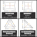 Miniatyrbild 4 av 5: IC Vattentät skuggduk 95 % UV-skydd Andningsbar vattentät duk för däck uteplats Utomhus Trädgårdspool rektangulär grå 3x3m