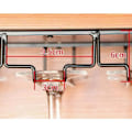 Miniatyrbillede 2 af 5: Glasstativ Glasstativ i rustfrit stål Vinstativ Glasstativ 4 rækker rummer 12 glas til Bar Køkken Cafe