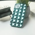 Miniatyrbild 2 av 5: iPhone 14 Pro Max Skal Söt Grön 3D Rutig Bling Estetisk Mjuk TPU Stötsäker Telefonfodral för Kvinnor Tonåringar Flickor Barn - 6,7 tum